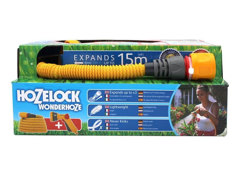 Hozelock 100-101-259 Wonderhoze 15M With Multi Spray Gun