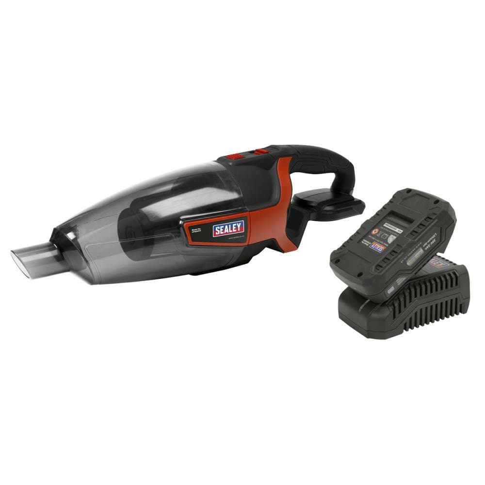Sealey CP20VCVKIT1 Cordless Handheld Vacuum Cleaner Kit 650Ml 20V 2Ah Sv20 Series