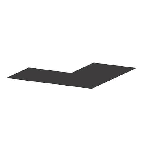 Aluminium Soffit Flat External 90 Degree Corner - 175mm x 2mm Black (9005 Matt)