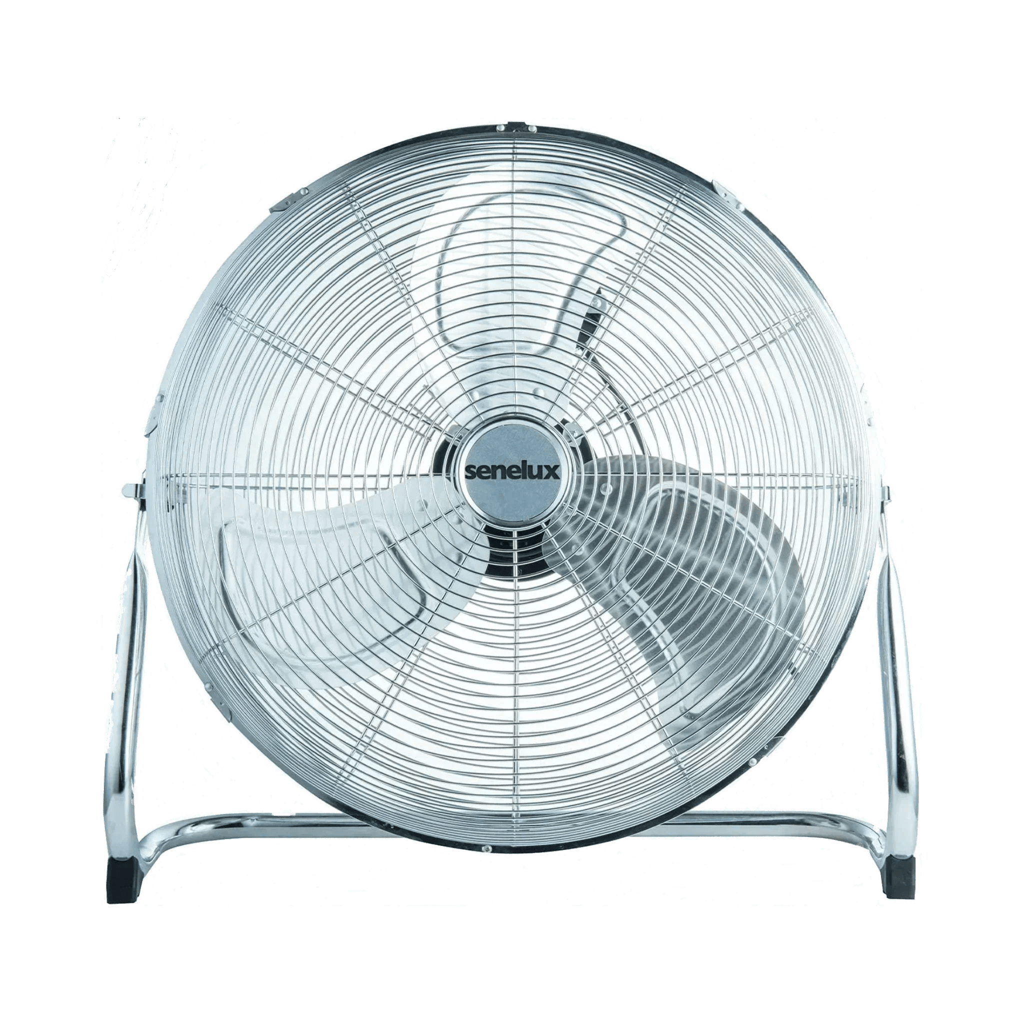 Chrome Floor Fan for Homes, Gyms, Bedrooms & Kitchens | with 3 Fan Speeds and Adjustable Tilt
