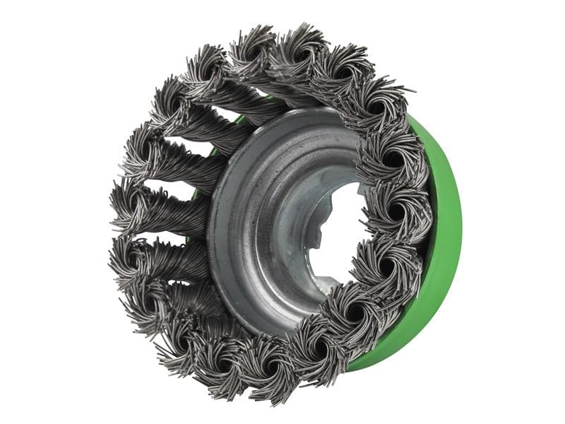 Faithfull 21075XL450 X-Lock Wire Cup Brush Twist Knot 75Mm M14X2 0.50Mm Stainless Steel Wire