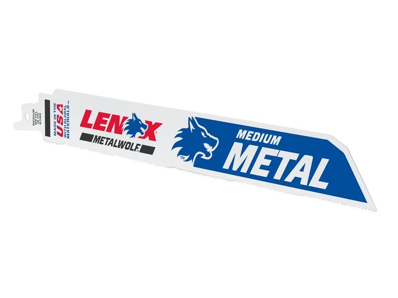 Lenox Metalwolf Wave Edge Reciprocating Saw Blade 229 X 25 X 1.1Mm 18 Tpi (Pack 5) 201809118R
