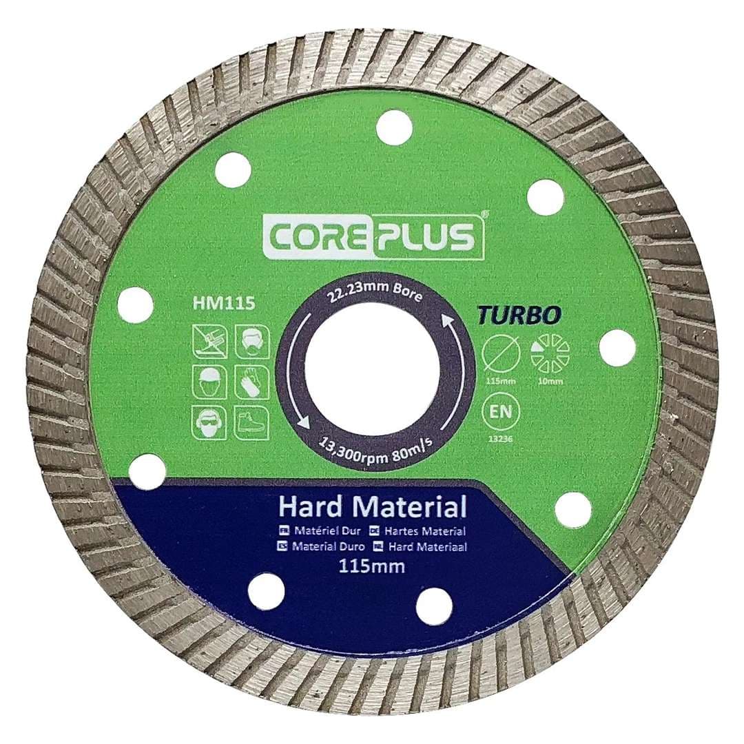 Coreplus CORDBHM115 Hard Material Diamond Blades 115Mm (Box Of 1)