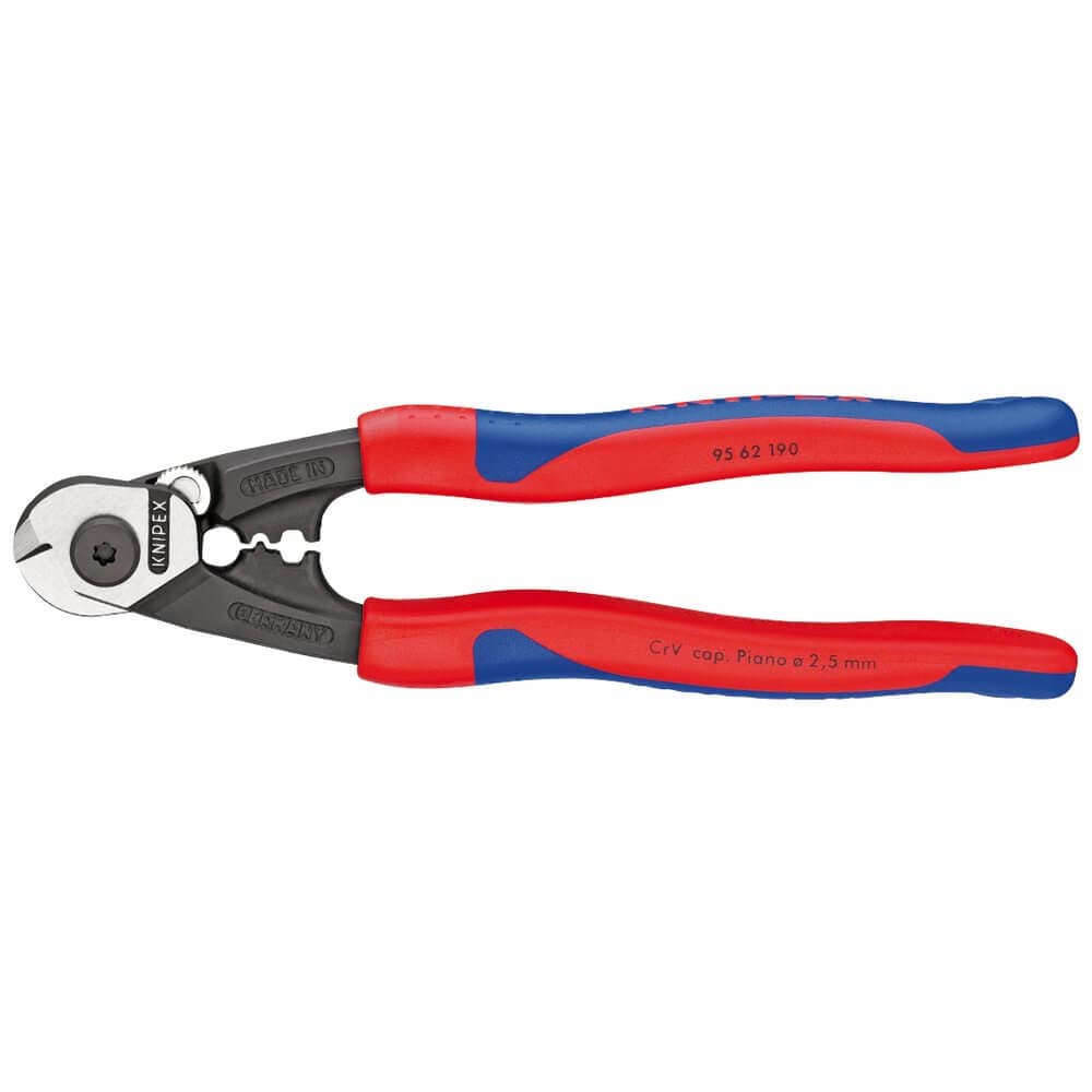 Knipex 36142 95 62 190 Forged Wire Rope Cutters With Heavy Duty Handles 190Mm each