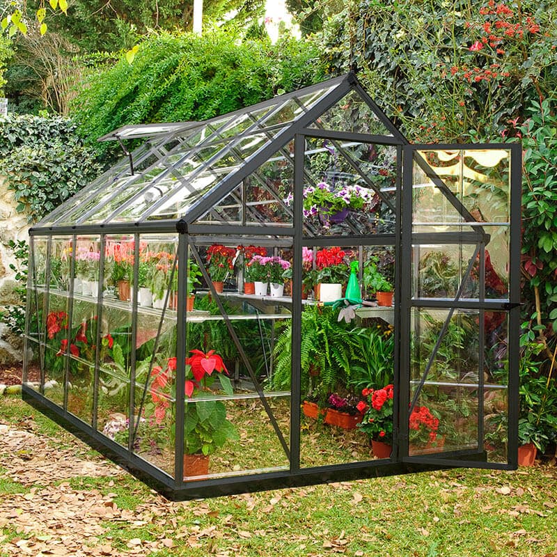 6â x 10â Palram Canopia Harmony Walk In Grey Polycarbonate Greenhouse (1.85m x 3.06m)