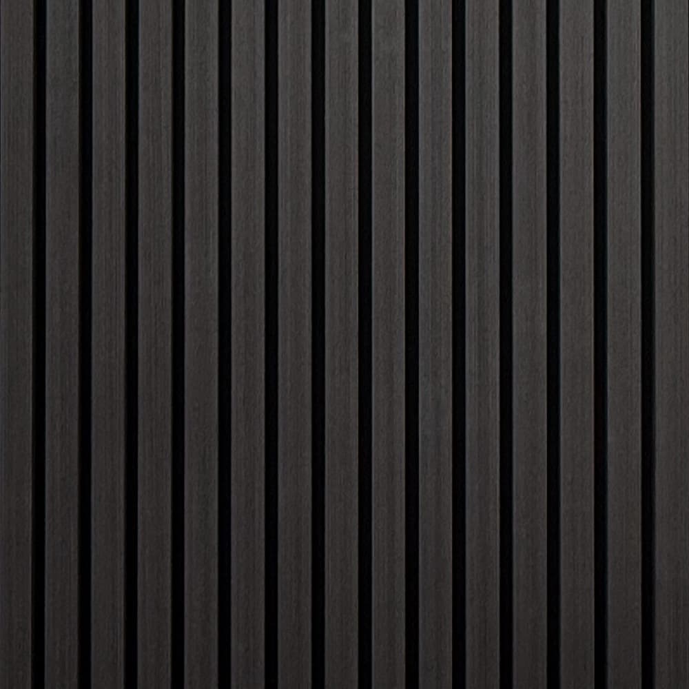 Acoustic Slat Wall Panel Lite (Charcoal / 15 Slat)