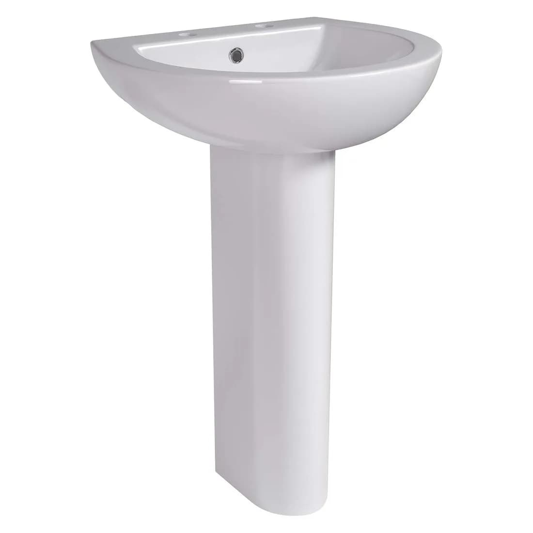 Norton Basin + Pedestal Pack 550Mm 2 Tap Hole White