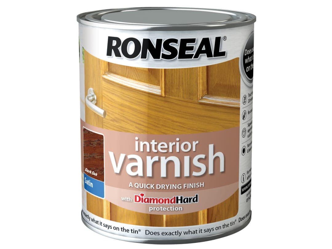 Ronseal Interior Varnish Satin Dark Oak 750ml 36838