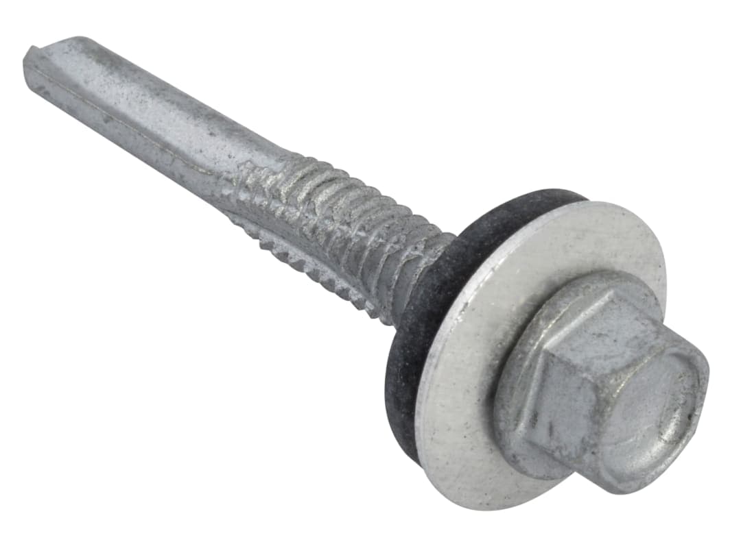 ForgeFix TechFast Hex Head Roofing Screw Self-Drill Heavy Section 5.5 x 38mm Pack 100 TFHH5538