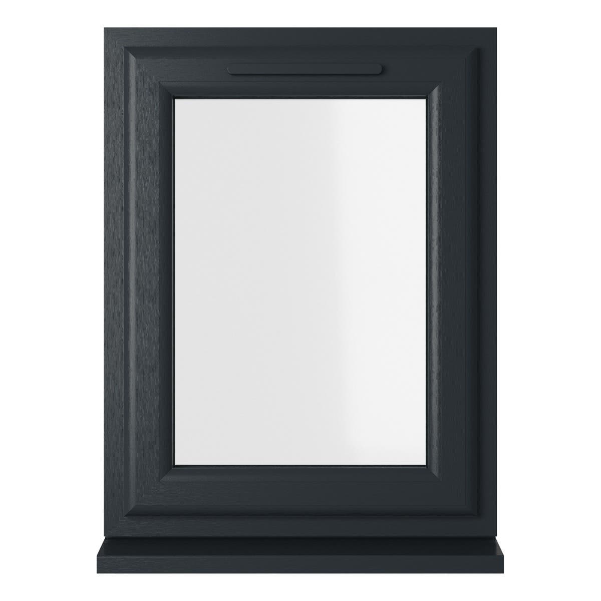 uPVC Grey/White Triple Glazed Window - Right Handed - Side Hung - Clear Glass - 610 x 820mm