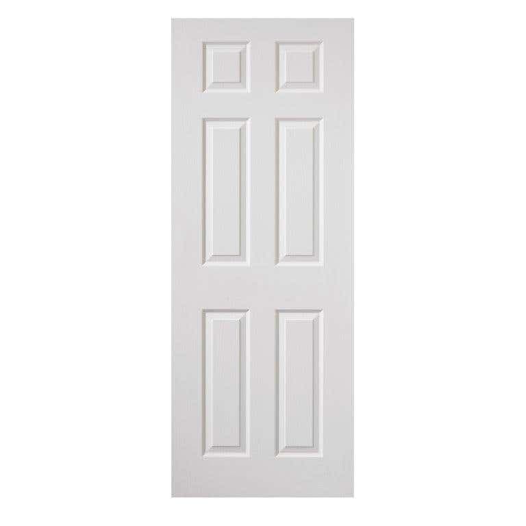Colonist Classic White Primed Moulded Panel Interior Door With Grained Effect - Finished - 35 x 1981 x 610mm