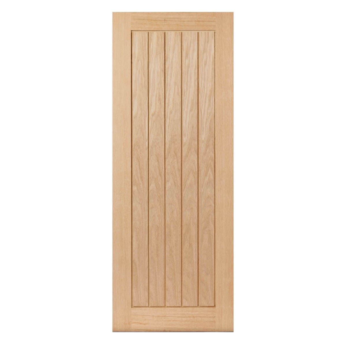 Thames Cottage Style Oak Internal Door With Grooved Centre Panel - Unfinished - 40 x 2040 x 926mm