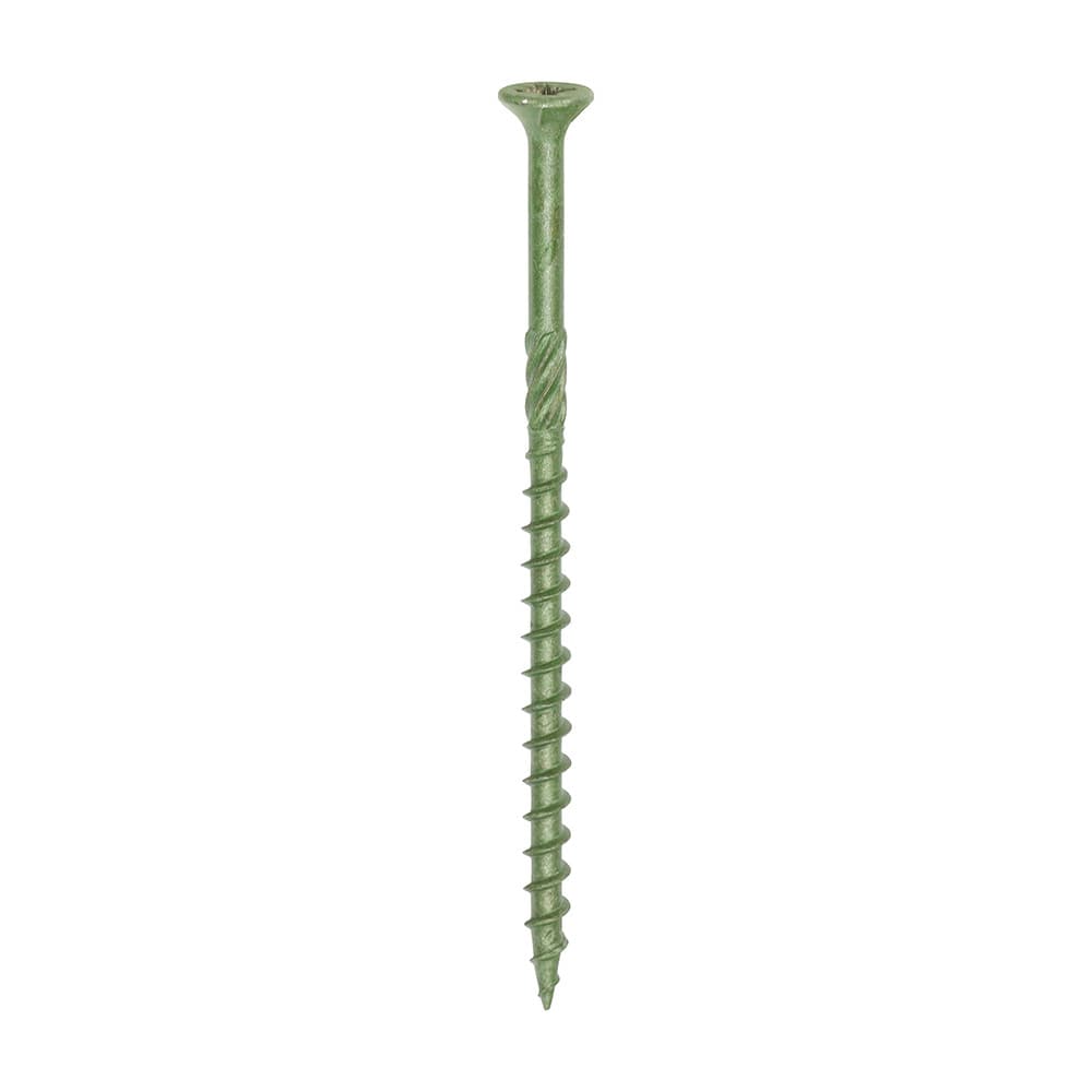 Timco 80TDECK Decking Screws - Pz - Double Countersunk - Exterior - Green 4.5 X 80 Box 1