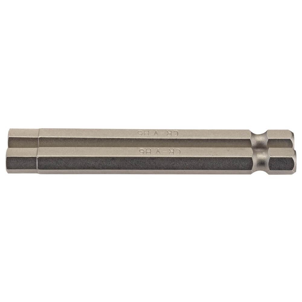 Draper 64340 Hexagonal Insert Bit 6Mm 1/4in Hex 75Mm Long (Pack Of 2) per pack