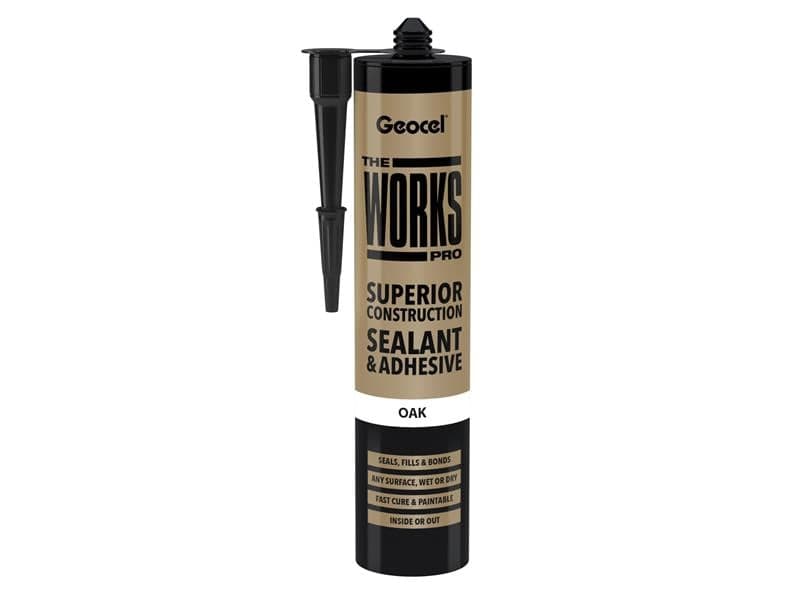 Geocel 6001247/C03 The Works Pro Sealant & Adhesive Oak 290Ml