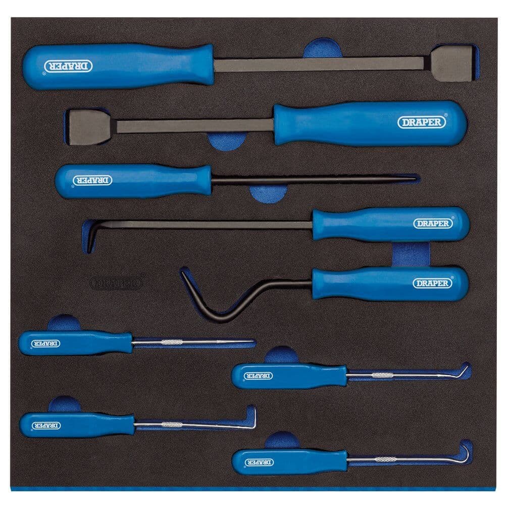 Draper 63500 Scraper Hook And Pick Set In 1/2 Drawer Eva Insert Tray (9 Piece) per set