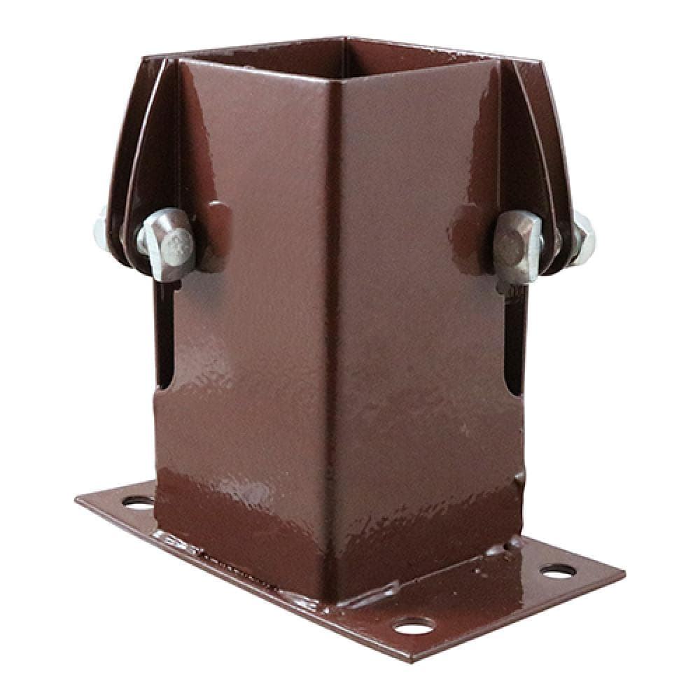 Timco FBDB75 Flush Fit Bolt Down Shoe - Bolt Secure - Oxide Red 75Mm Unit 1