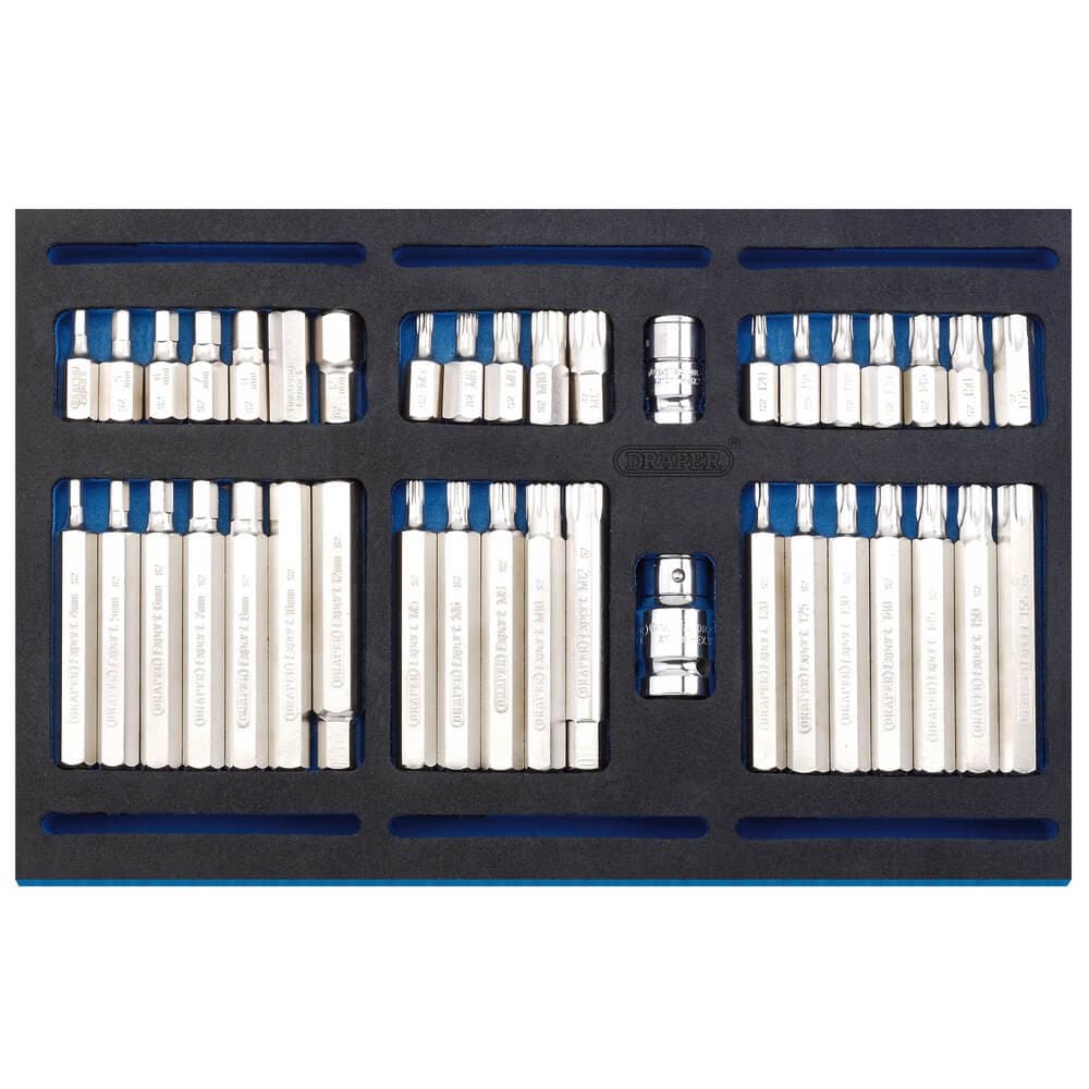 Draper 63515 Screwdriver Insert Bit Set In 1/4 Drawer Eva Insert Tray (40 Piece) per set