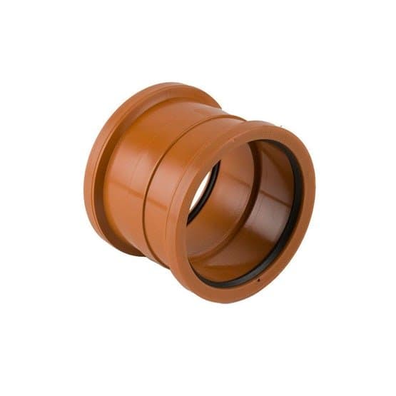 110mm Double Socket Coupler B5001 | Underground Drainage Pipe Fitting