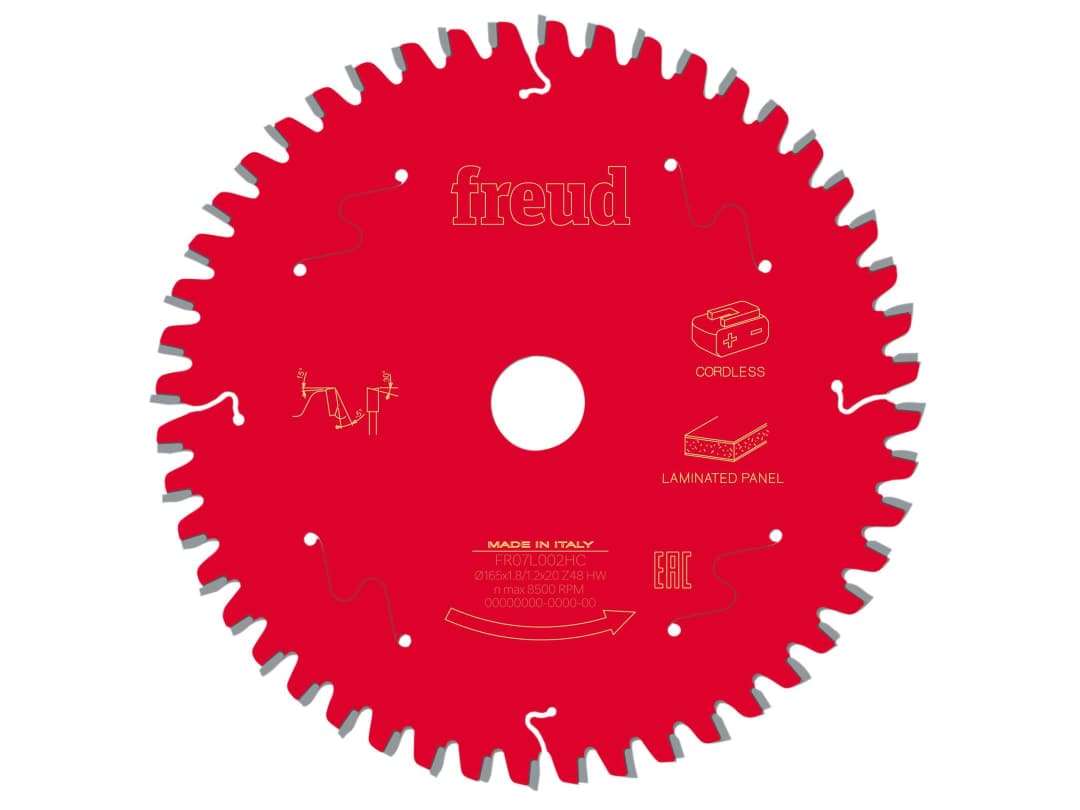 Freud Laminated Panel Circular Saw Blade 160 x 20 x 1.8/1.2mm x 48T F03FS10076