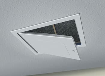 Loft Access Door Drop Down - 562mm x 726mm White Textured Finish