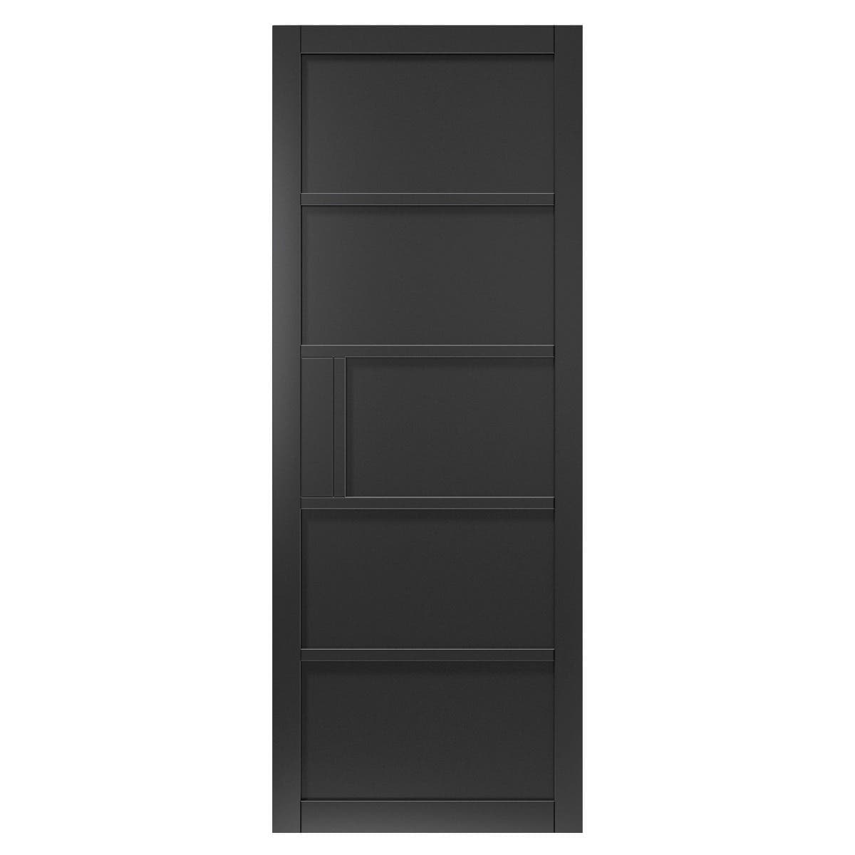 Metro Internal Door - Black Panelled- Prefinished - 35 x 1981 x 762mm