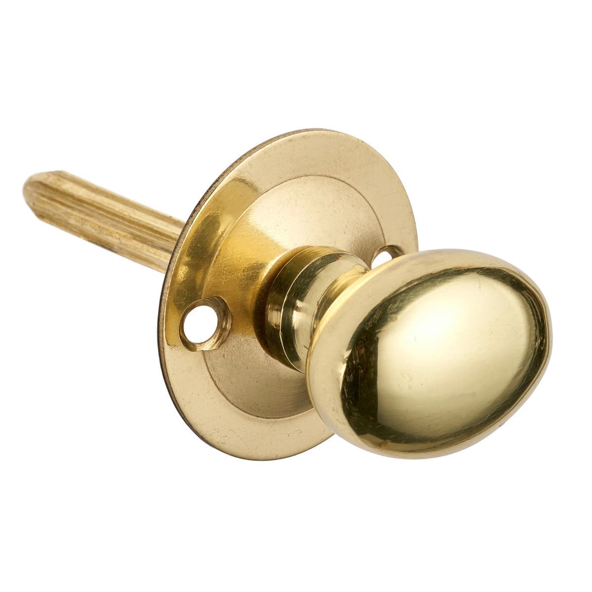 Oval Knob Thumbturn Rack Bolt Key - Solid Polished Brass - Security Solutions