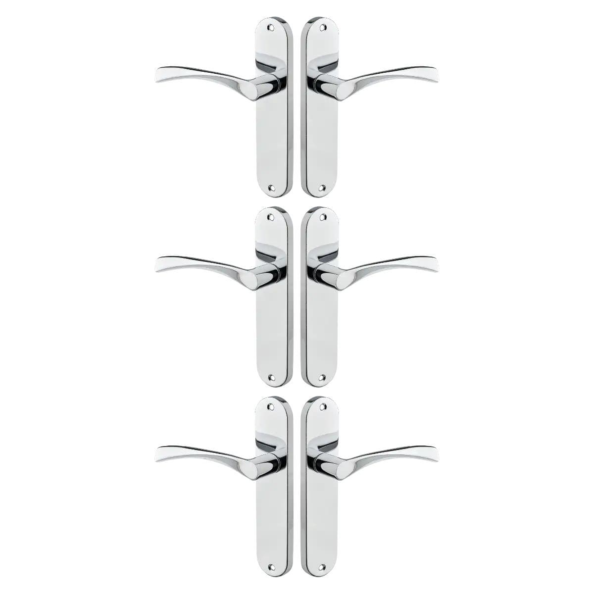 Marvel Lever Latch Door Handle - Polished Chrome - Pack of 3 - Designer Levers