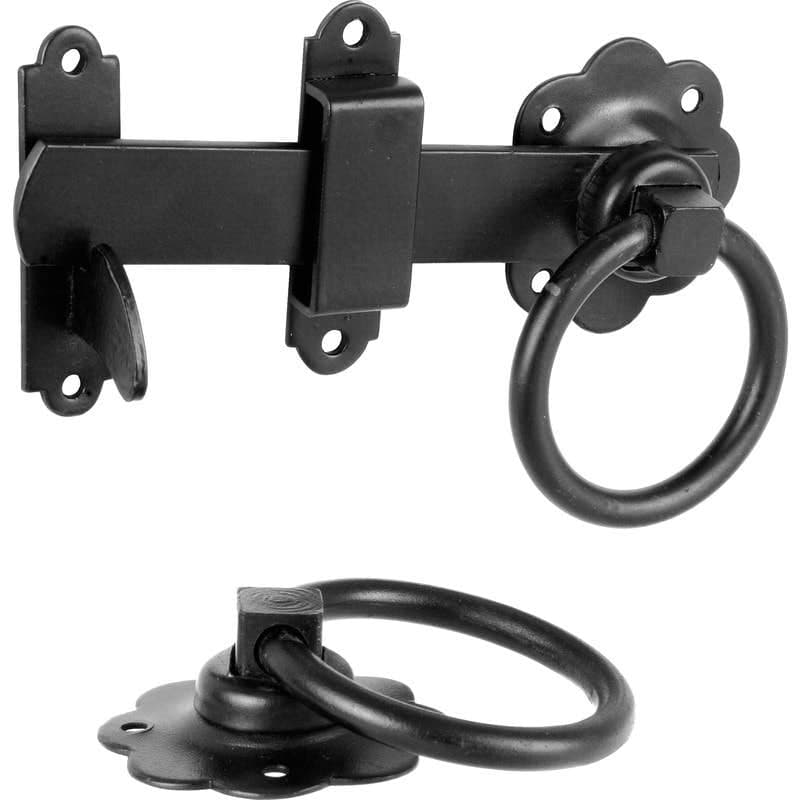 Ring Gate Latch - Antique Black - Hardware Solutions
