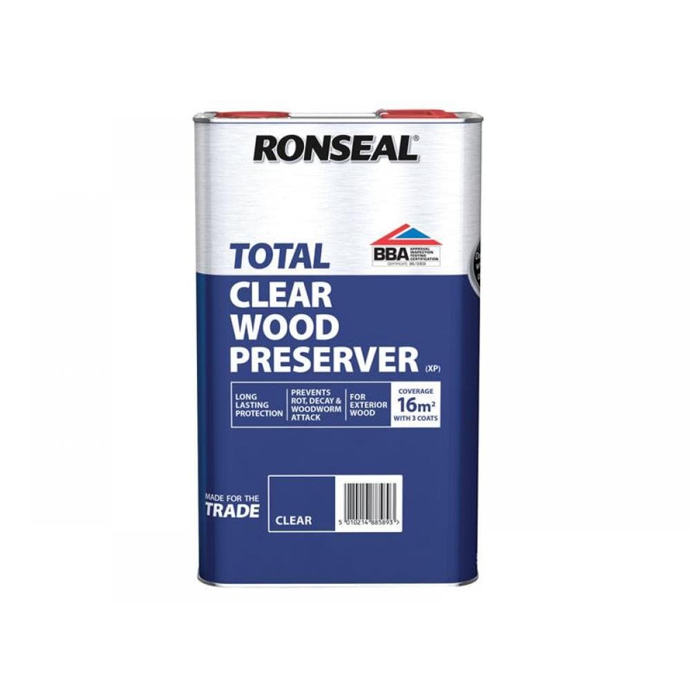 Ronseal 38589 Trade Total Wood Preserver Clear 5 Litre
