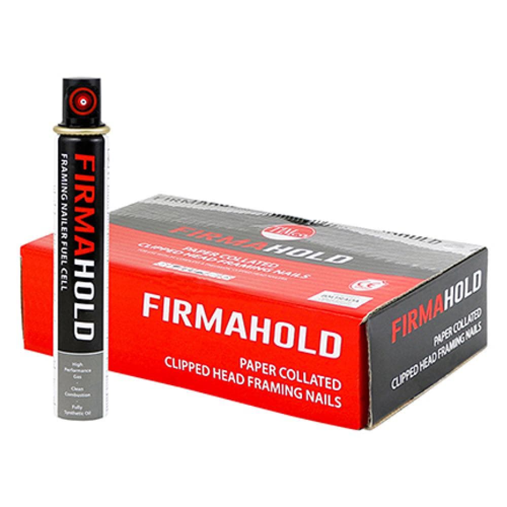 Timco CFGR63G Firmahold Collated Clipped Head Nails & Fuel Cells - Retail Pack - Ring Shank - Firmagalv 2.8 X 63/1Cfc