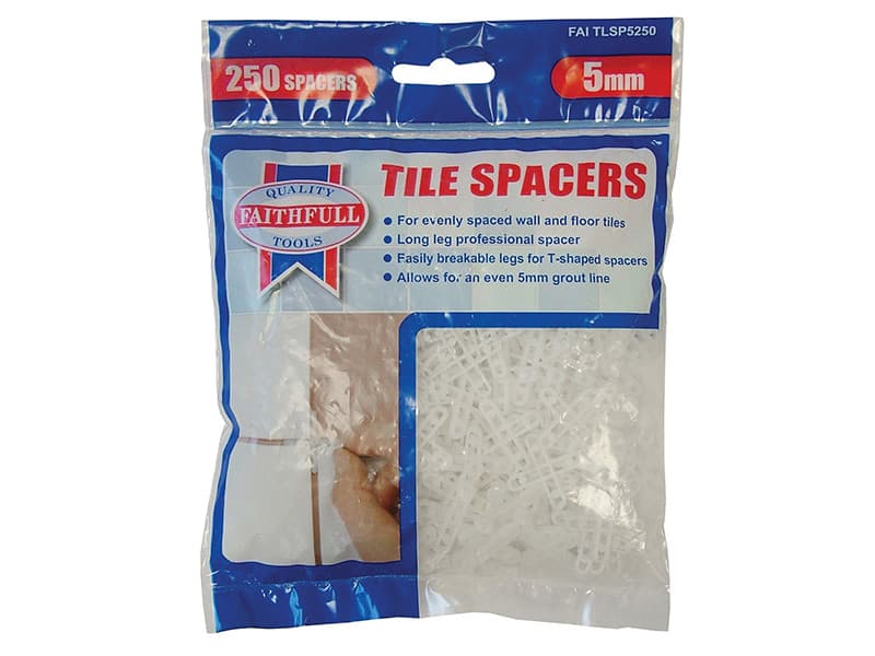 Faithfull 15015250HS Tile Spacer Long Leg 5Mm (Bag 250)