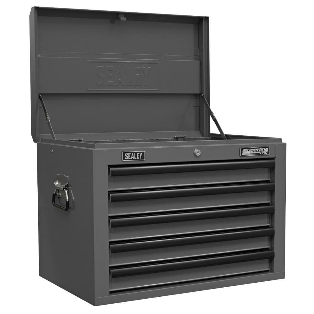 Sealey AP26059TG Topchest 5 Drawer With Ball-Bearing Slides - Grey/Black