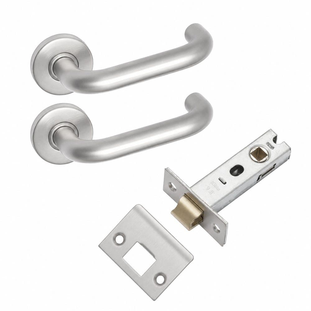 Welling Round Bar Lever Handle + Tublura Latch Door Hardware Pack