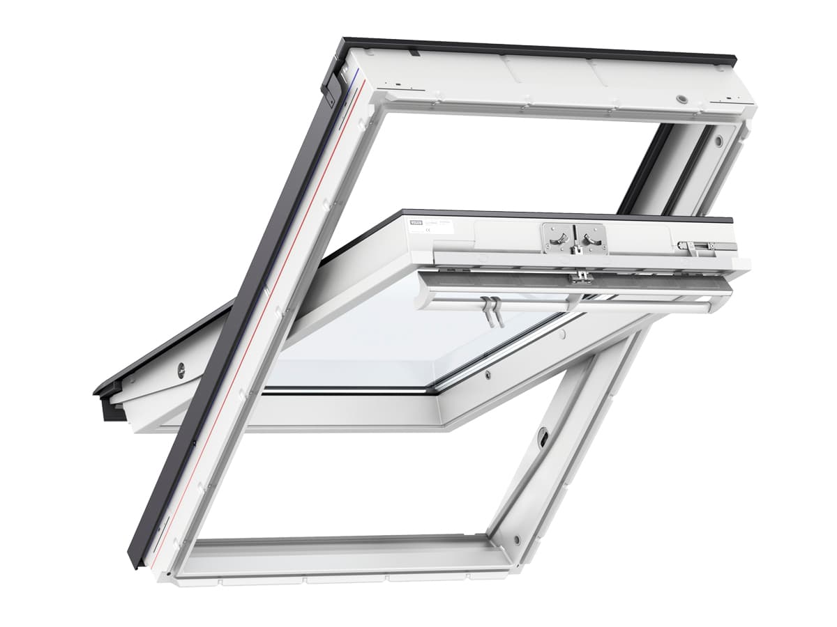 VELUX Centre Pivot Roof Window White Maintenance Free 1340mm x 1398mm GGU UK08 0070