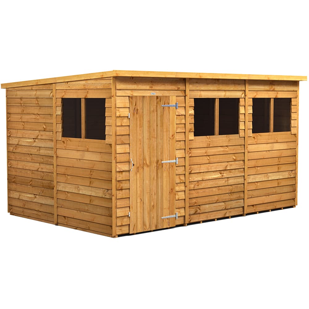 Powersheds 12 x 8 Power Overlap Pent Shed