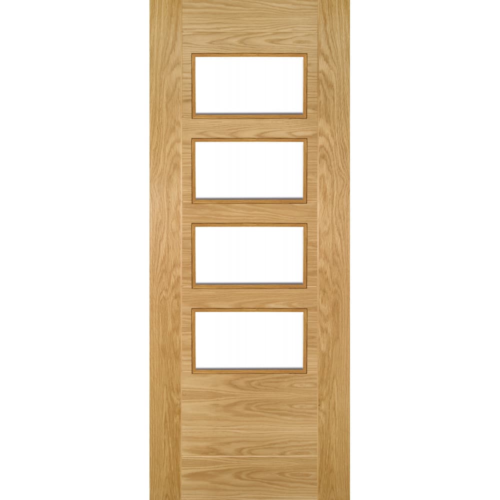 Deanta Seville Prefinished Oak Glazed 4 Lite Square 1981mm x 686mm x 35mm