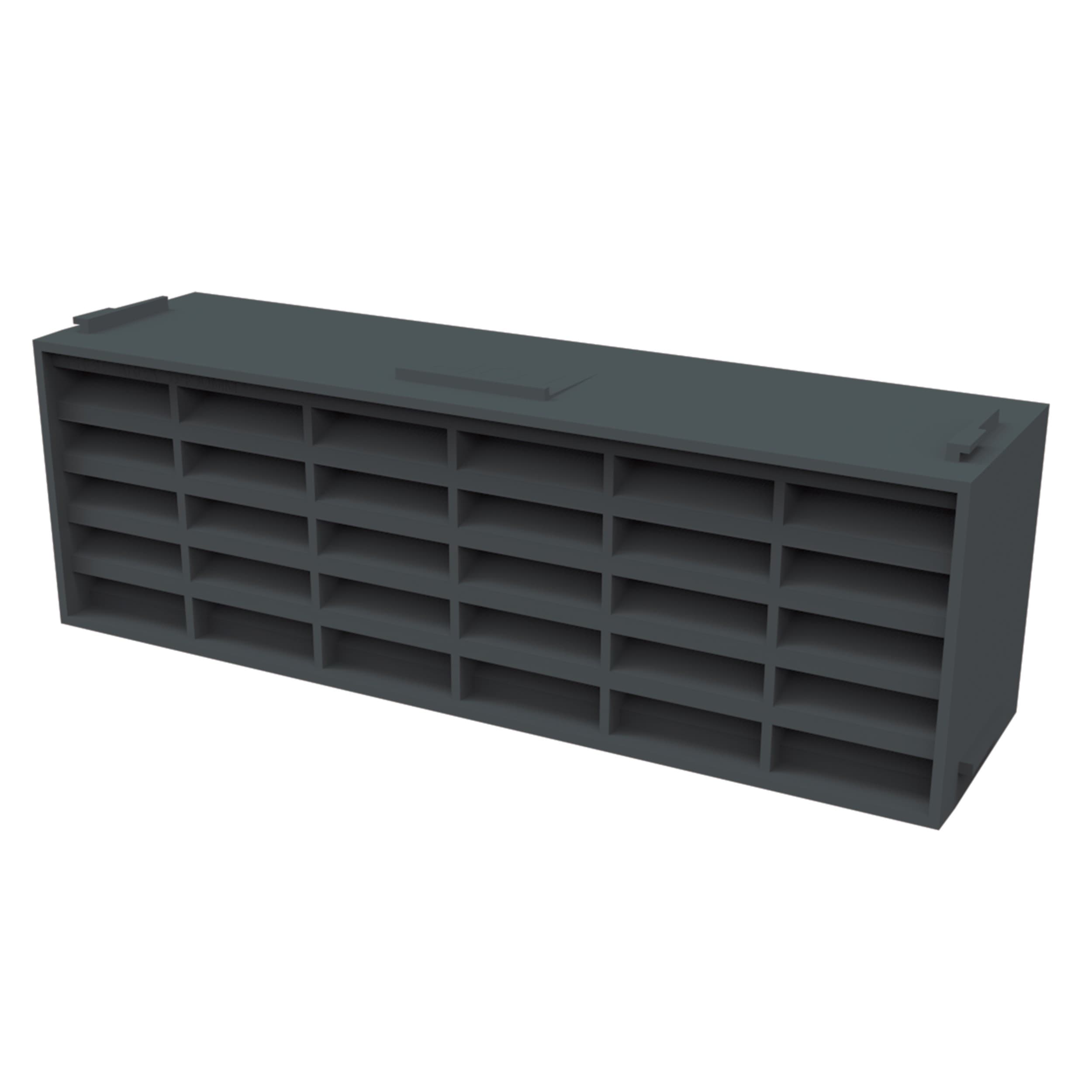 Manthorpe Blue & Black Polypropylene Combination Airbrick, Size: 9x3in