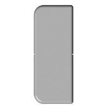 White Fascia Board End Cap - 50mm