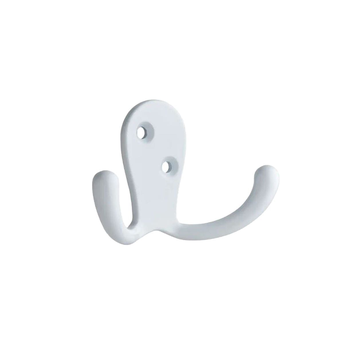 Wide Double Robe Hook - White - Wall/Door Mountable - Decohooks