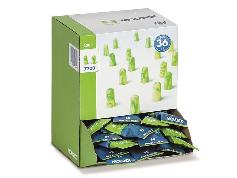 Moldex 770001 Pura-Fit® Earplugs Snr 36 Db (200 Pairs)