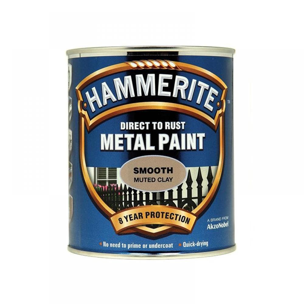 Hammerite 5158232 Direct To Rust Smooth Finish Metal Paint Muted Clay 750Ml