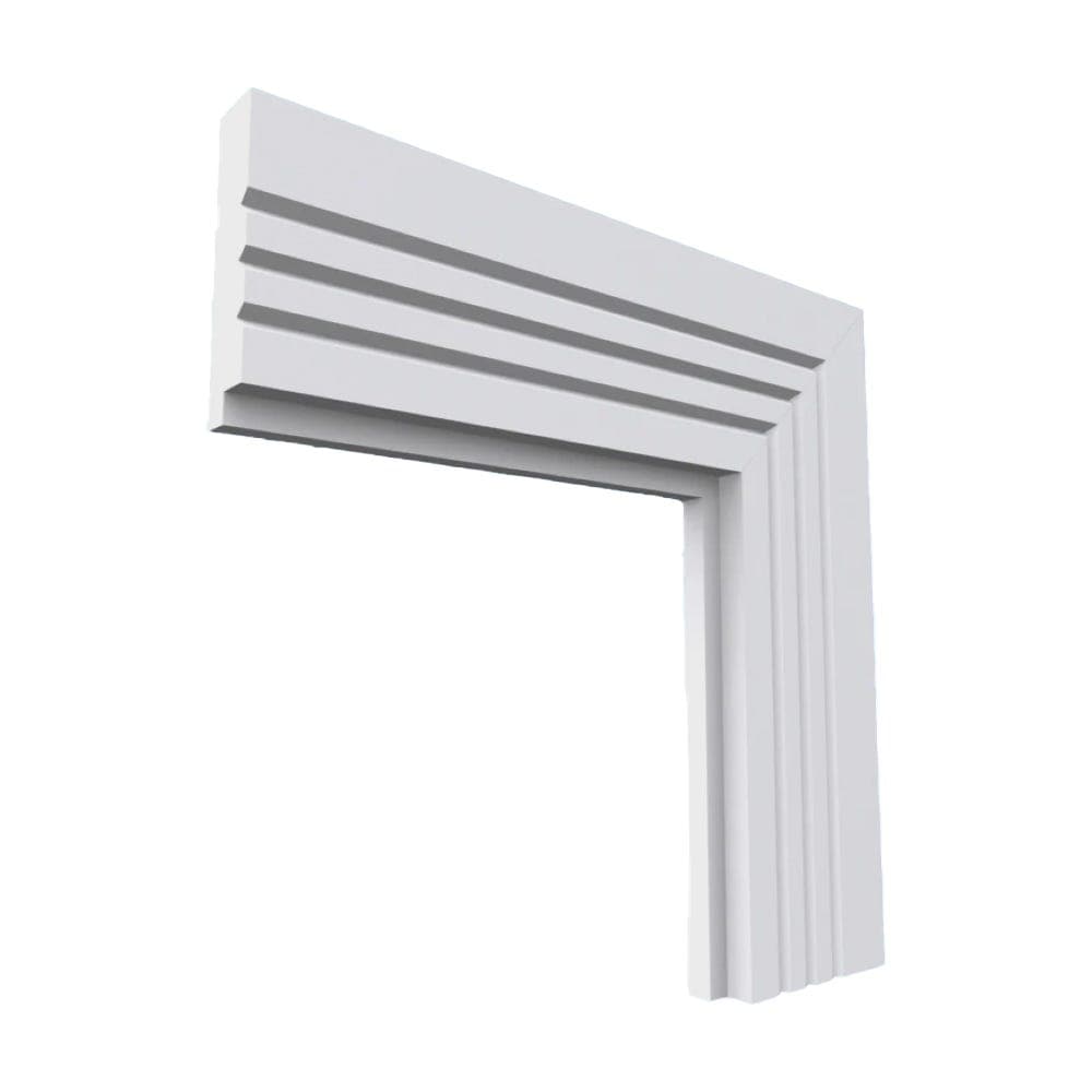 Single Step V Grooved 3 MDF Architrave Unprimed 4200mm x 70mm x 18mm