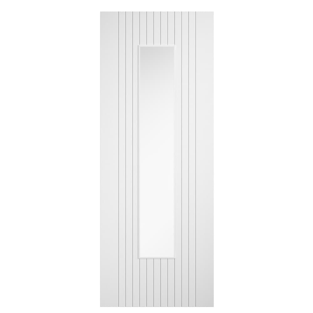 LPD White Laminate Sydney Glazed Door with Clear Glass 1981 x 838 x 35mm