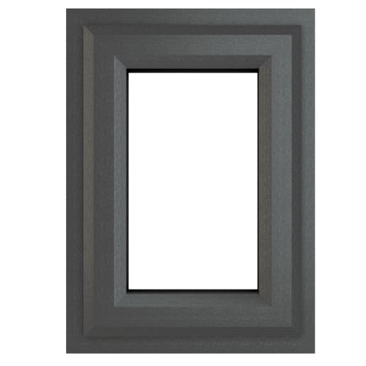 Crystal Double Glazed uPVC Grey/White Window Top Opening 440mm x 610mm Clear