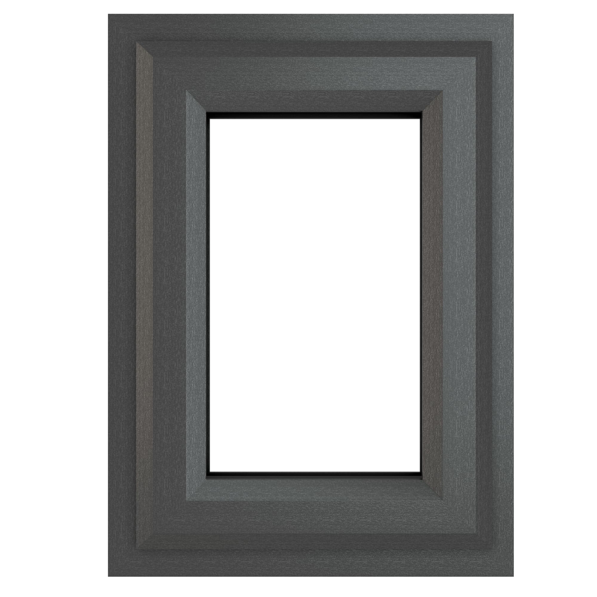 Crystal Double Glazed uPVC Grey/White Window Top Opening 440mm x 610mm Clear
