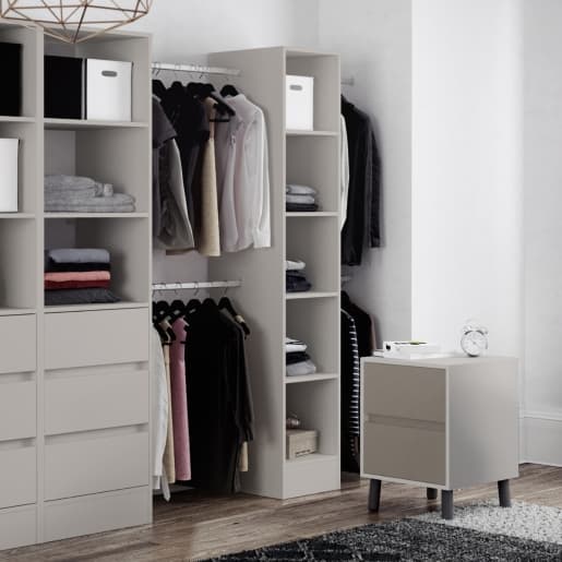 Spacepro Light Grey MFC Tower Unit with Hanger Bar, Size: 2100x600x20mm