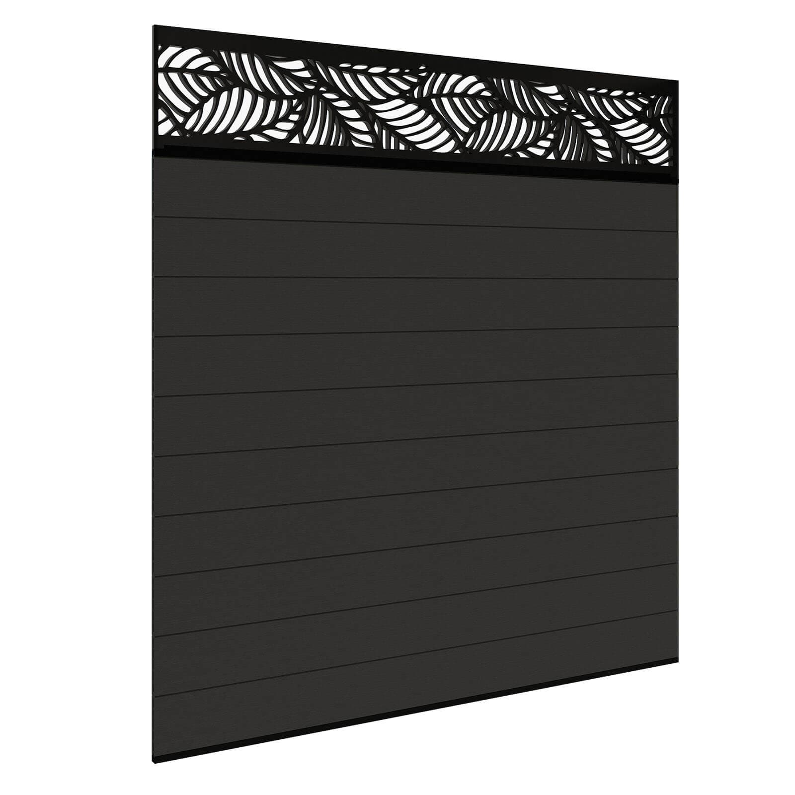 Composite Fence Panels - Graphite Without Posts 1.8m