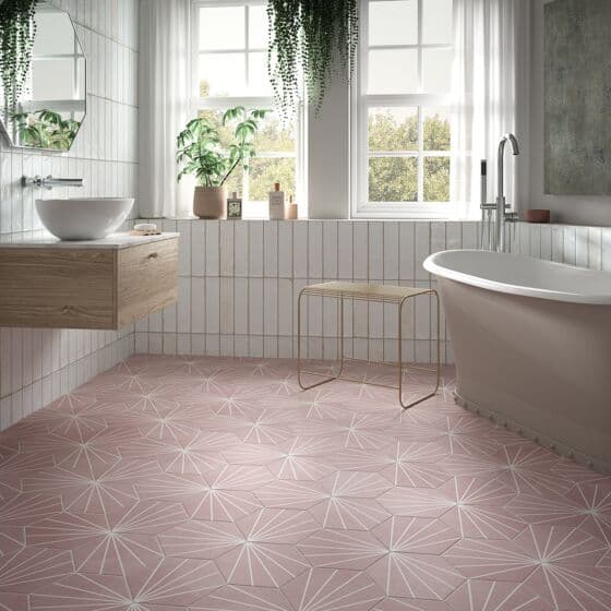 Hope White Gloss Ceramic Wall Tile 7.5x30cm