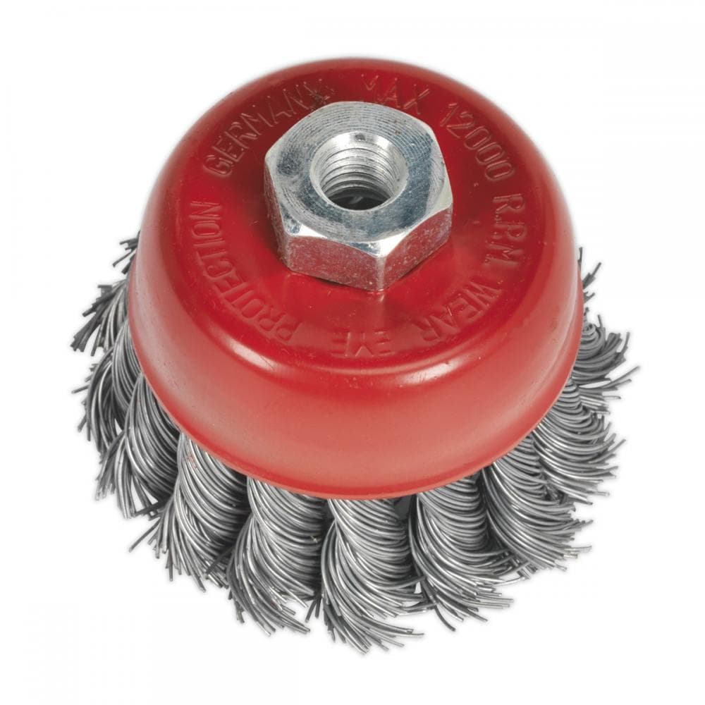 Sealey TKCB652 Twist Knot Wire Cup Brush Ø65Mm M10 X 1.25Mm